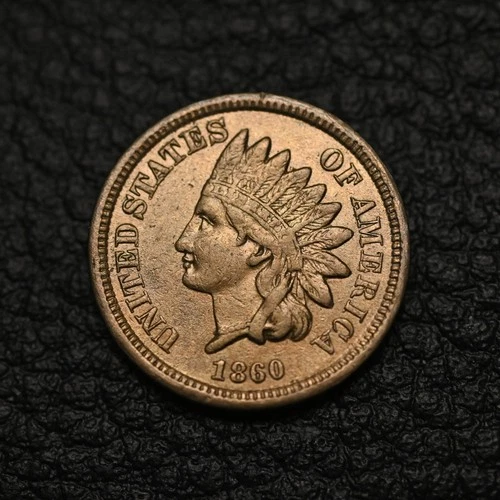 (ITM-7150) 1860 Round Bust Indian Cent ~ AU Condition ~ COMBINED SHIPPING!