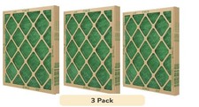 12 Pack Flanders Precisionaire Nested Glass Air Filter - 20 X 25 X 1 Green