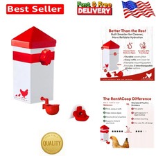 1L BPA-Free Automatic Bird Waterer with Auto-Fill Cup - Ideal for Small Birds
