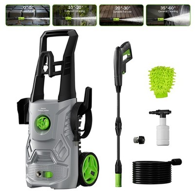 Electric Pressure Washer 1500W High Pressure Washer Portable with 4 in 1 Nozzle