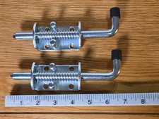 2 Pack Heavy Duty Stainless Steel Spring Loaded Barrel Bolt Latch Lock Pin Lot
