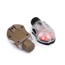 Tactical Helmet Flashlight LED RED/GREEN/BLUE Color Light IR Strobe Headlamp