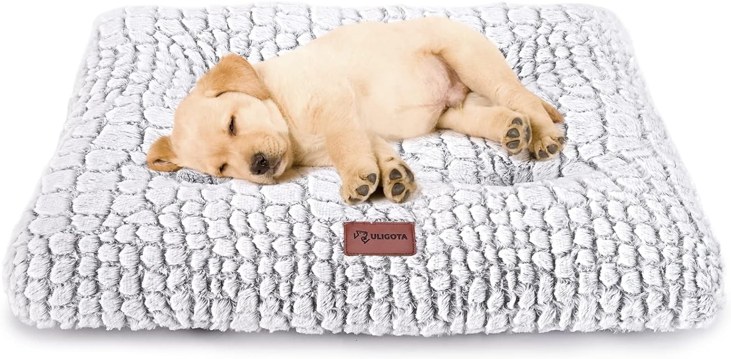 Dog Bed Crate Pad - Soft Fluffy Pet Cushion Mat for Small 24