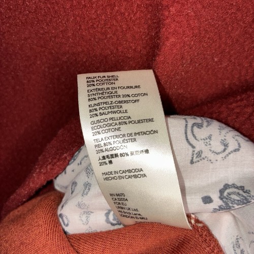 We the Free Sweater Large Red Pullover Fleece Hoodie Oversized Cropped Camden - Picture 3 of 10