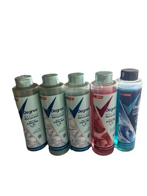 Lot of 5 Degree Men Maximum Recovery Body Wash & Soak. 22 Fl oz