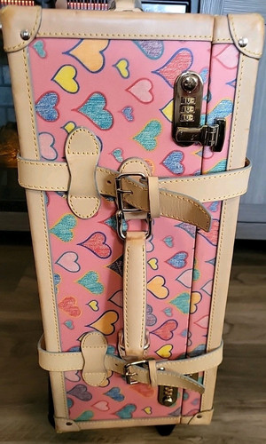 Borsa firmata Dooney & Bourke rosa baule valigia da viaggio rara! - Foto 2 di 16
