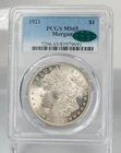 Certified PCGS & CAC MS65 1921 Morgan Silver Dollar $1