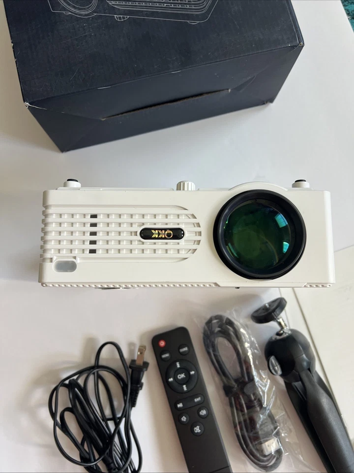 Mini Proyector QKK PJ0501 Full HD Proyector LED 1080P (Blanco) Foto 4 de 4