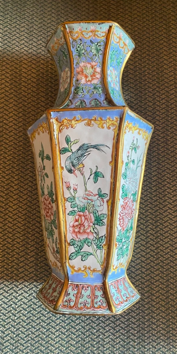 铜多色中国古董花瓶| eBay