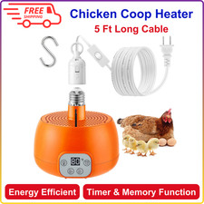Enhon Chicken Coop Heater, Timing Heat Lamp For Chickens, Temperature Control