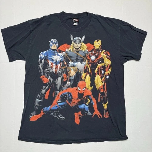 Mad Engine Marvel Comics Avengers X-Men T-Shirt Vintage Y2K, Size L