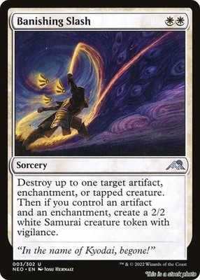 MTG Banishing Slash Card #3 Kamigawa: Neon Dynasty LP Magic