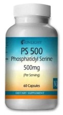 Phosphatidyl Serine 500mg-Focus  Memory 60 Capsules, GMO Free PS500