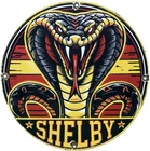 VINTAGE FORD SHELBY COBRA PORCELAIN DEALERSHIP SIGN GAS STATION PUMP PLATE OIL