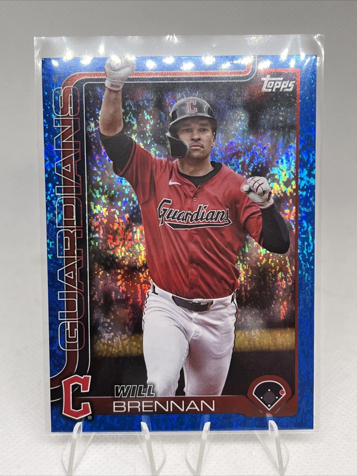 2025 TOPPS SERIES 1 WILL BRENNAN BLUE FOIL /150 #240 CLEVELAND GUARDIANS