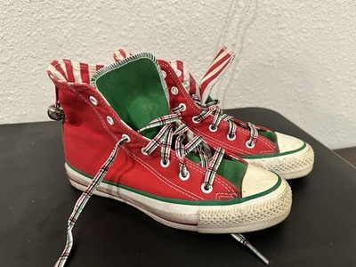 Vintage Christmas Jingle Converse All Star Red Sneaker 4