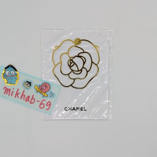 CHANEL LA COLLECTION Sticky Notes Memo Pad & Pencil + Gold Camellia Bookmark - Picture 6 of 6