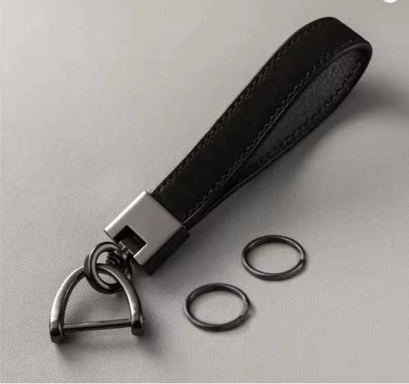 BMW Geniune Leather Keychain With Buckle Car Keyring AUTOMOTIVE ACCESSORIES USA - Image 2 of 4