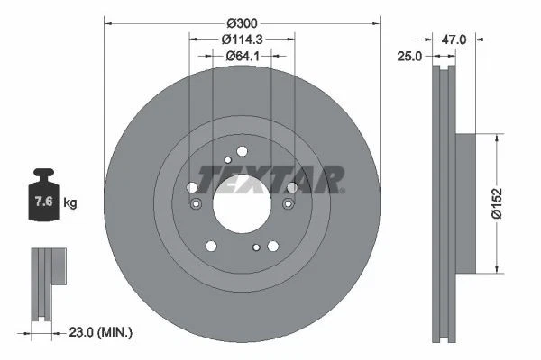2x BRAKE DISC 92177903 FOR HONDA K24Y6/K24A1 2.4L K20A4 2.0L 4cyl CIVIC IX 2.4L - Image 2 of 4