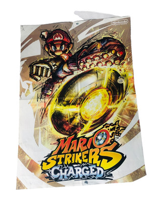 Poster Mario Strikers Charged Nintendo Phantom Zelda doppelseitig gefaltet ra