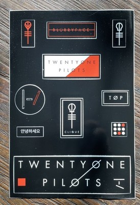 Twenty One Pilots Blurryface promotional sticker sheet 10 stickers 6''x9'' 21