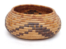 Antique Northern California Pomo Native American Indian Coiled Basket - MG49