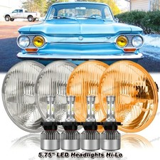 4pcs 5.75 Round Led Headlights Hilo Beam For Chevy Corvair Truck 1961-1964 4pcs 5.75 Round Led Headlights Hilo Beam For Chevy Corvair Truck 1961-1964