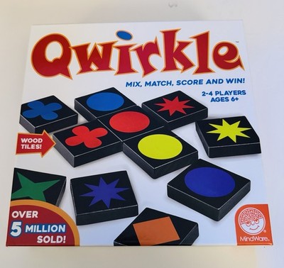 Qwirkle Board Game: MindWare Educational Toy, Focus on Shapes & Colors.