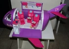 Vintage 1999 Mattel Barbie  Purple Glamour Jumbo Jet Airplane & Access  *Read*