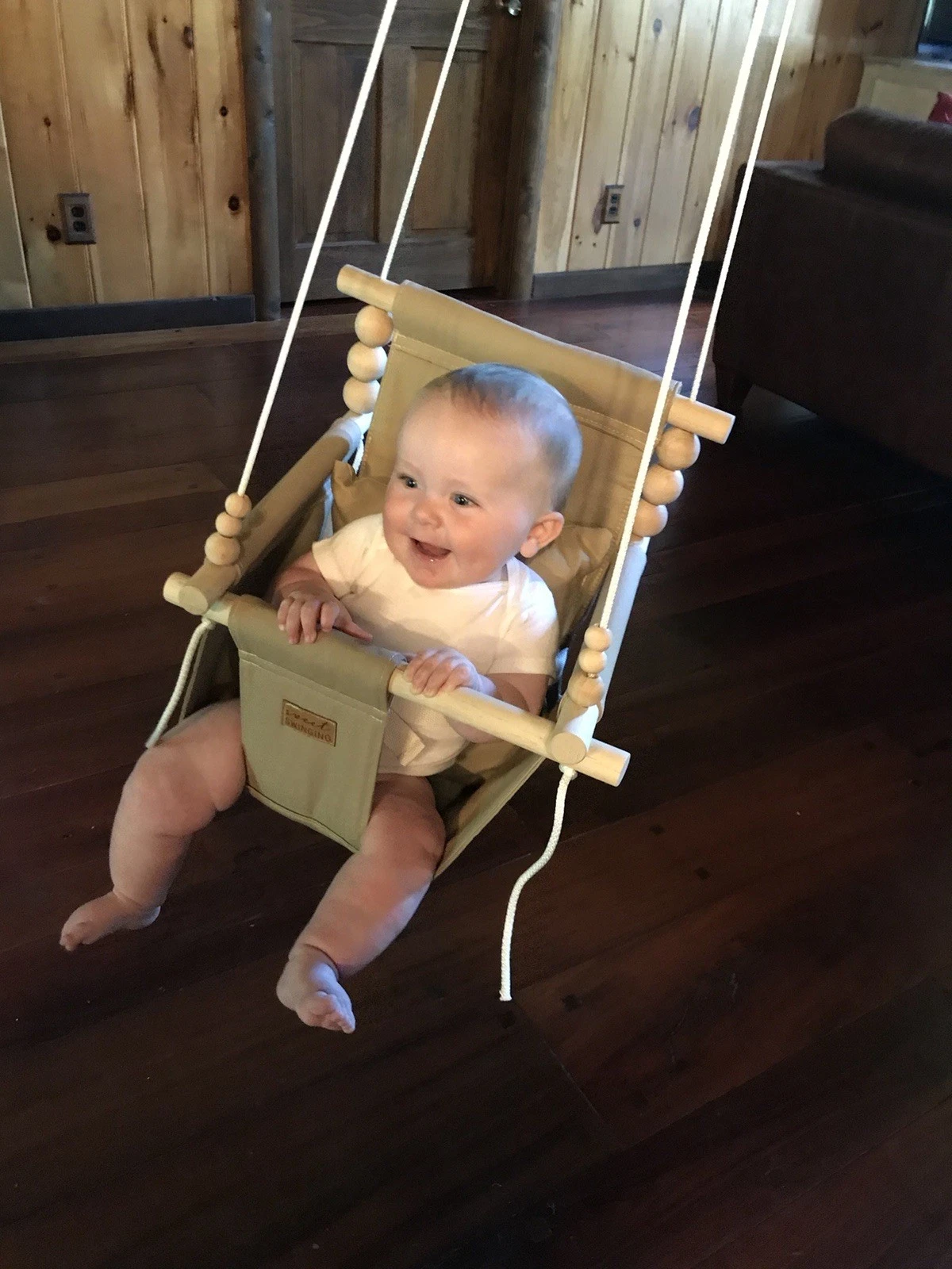 Sweet Swinging indoor baby swing, pillow, hardware, safety strap—sturdy canvas
Opens in a new window