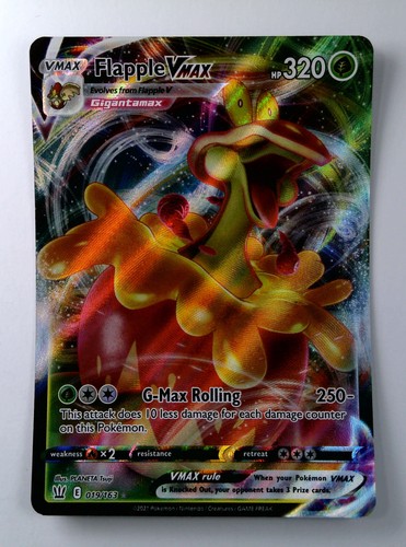 Flapple VMAX 019/163 Holo VMAX Rare Battle Styles Pokemon Holo Near Mint 019/163