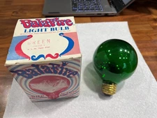 Vintage Balafire Flicker Flame Wild Action Light Bulb w Box Tested Working Green