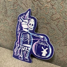 DUTCH Bros BROTHERS Coffee HALLOWEEN Unicorn SKELETON 2022 STICKER October DB