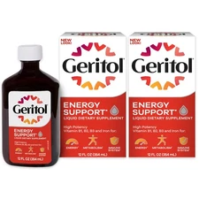 Geritol Liquid Vitamin & Iron Supplement, Energy Support, High Potency B-Vitamin
