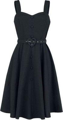 Voodoo Vixen Kurzes Kleid Damen Frenchie Flare Halter Dress schwarz