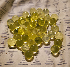 49 Vaseline Marbles 10mm. 13 Other Uranium Marbles