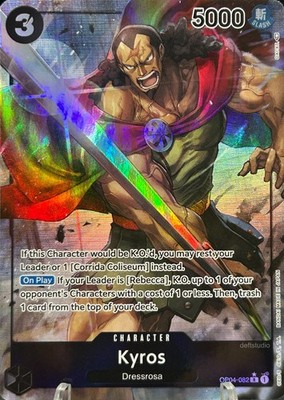   Kyros   OP04-082 Alt Art Holo Kingdoms of Intrigue One Piece TCG NM