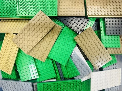 Lot Of 10 Random Color Lego 6X12 Plates 3028 Baseplate