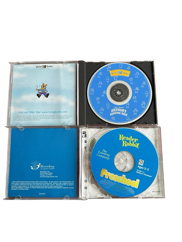 Educational CD’s - Arthur’s Reading Race & Reader Rabbit Preschool 3 CD’s Total - Image 3 of 4