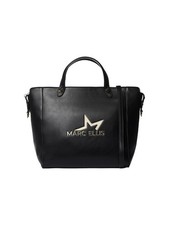 Borsa a Spalla Donna Marc Ellis Deep Bag Poliuretano Bianco con Logo Metallico