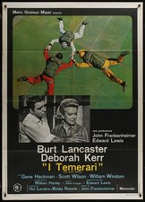 The Gypsy Moths Burt Lancaster Gene Hackman 1969 39x55 Italian Poster Due Fogli