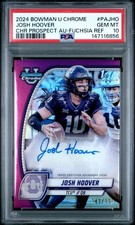 2024 Bowman U Chrome JOSH HOOVER 1st Fuchsia Refractor Auto 143/150 - PSA 10 GEM