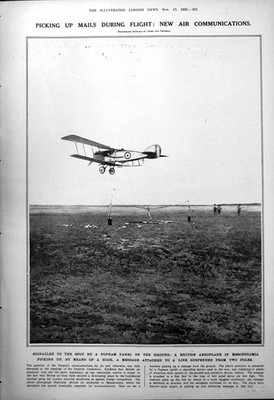 Old Picking Up Mails During Flight Princess Maud Wedding Send Off 1923 20th