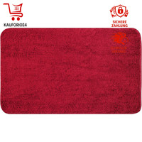 Teppich Badematte Rutschfest SaugfäHig Waschbar 60X90 Cm Rot FüR Badezimmer