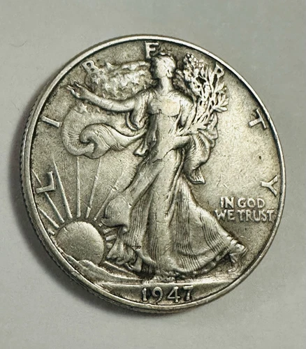 1947-P Walking Liberty Half Dollar - XF - Extremely Fine - 90% Silver #WLHD1947P