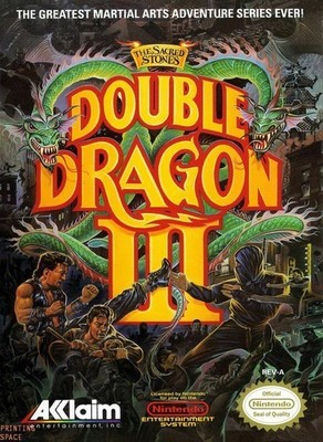 641538 Double Dragon Iii Classic Vintage Arcade Video Game Wall Art Print Poster
