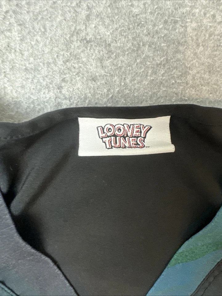 Y2K Looney Tunes Marvin The Martian Scrub Top Unisex Size XL All Over Print - Image 3 of 4