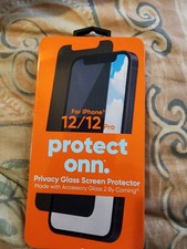 Protect Onn Privacy Glass Screen Protector for iPhone 12/12 Pro-Anti Smudge