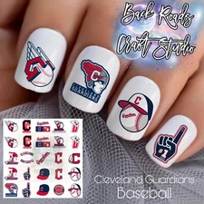 Cleveland Guardians Waterslide Nail Decals Set Of 50  Instructions And Bonus