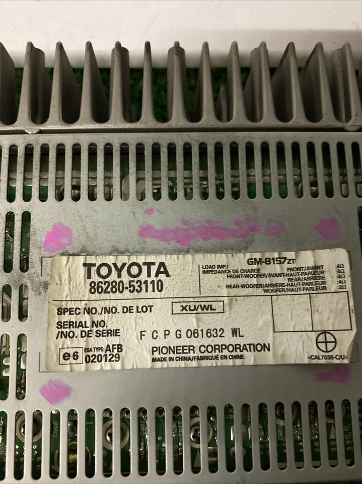 06-08 LEXUS IS250 IS350 AMP Amplificador Pioneer Audio Estéreo Sonido 86280-53110 OEM Foto 3 de 4